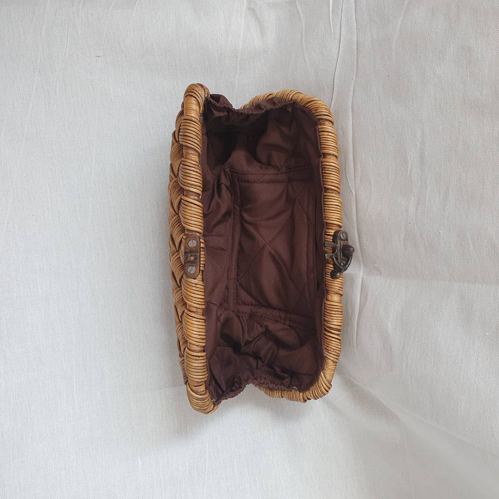 Handwoven Rattan Wicker Clutch Bag