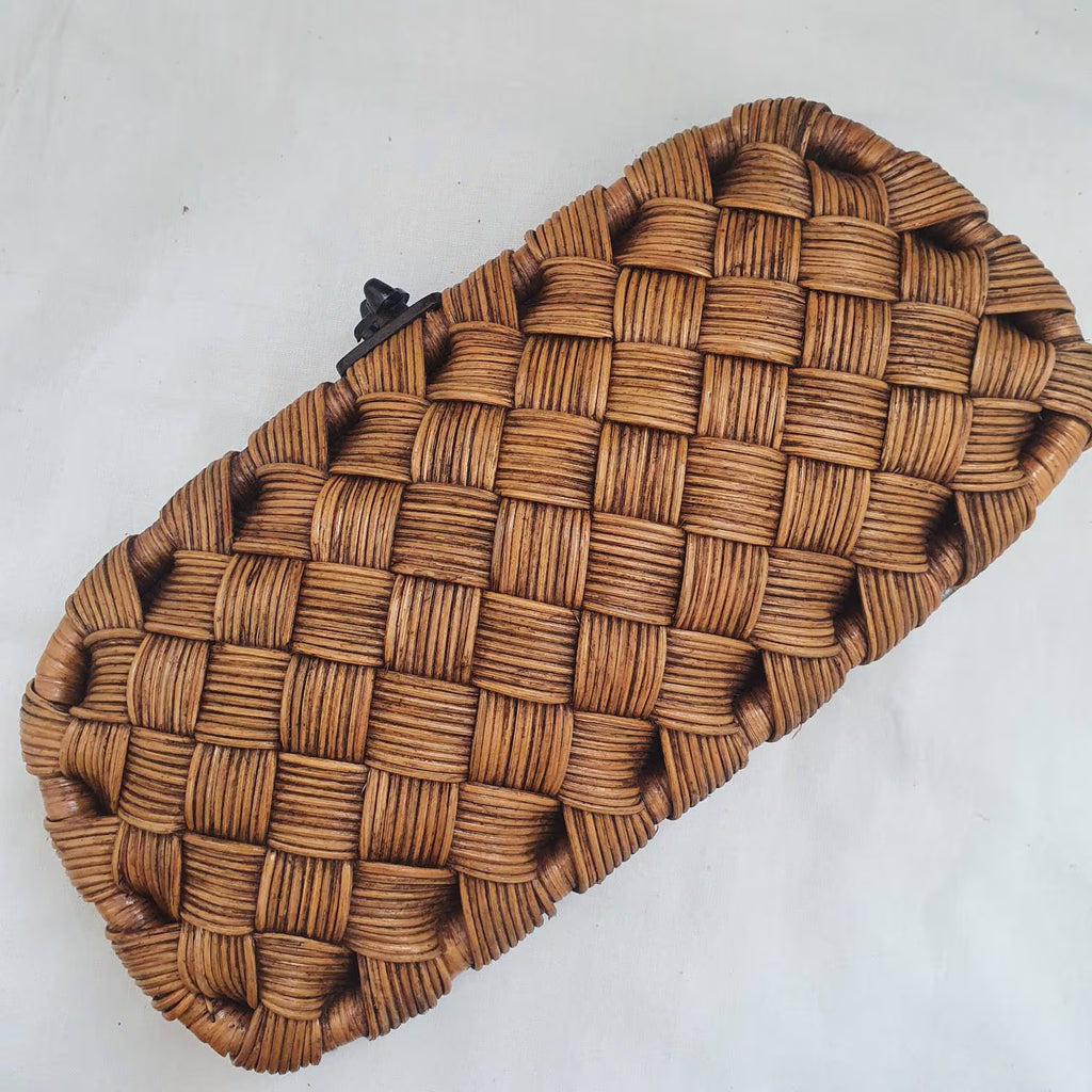 Handwoven Rattan Wicker Clutch Bag